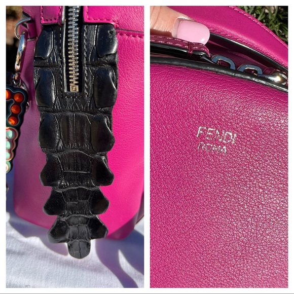 Fendi By the Way Leather Croc Medium Backpack - Picture 5 of 13